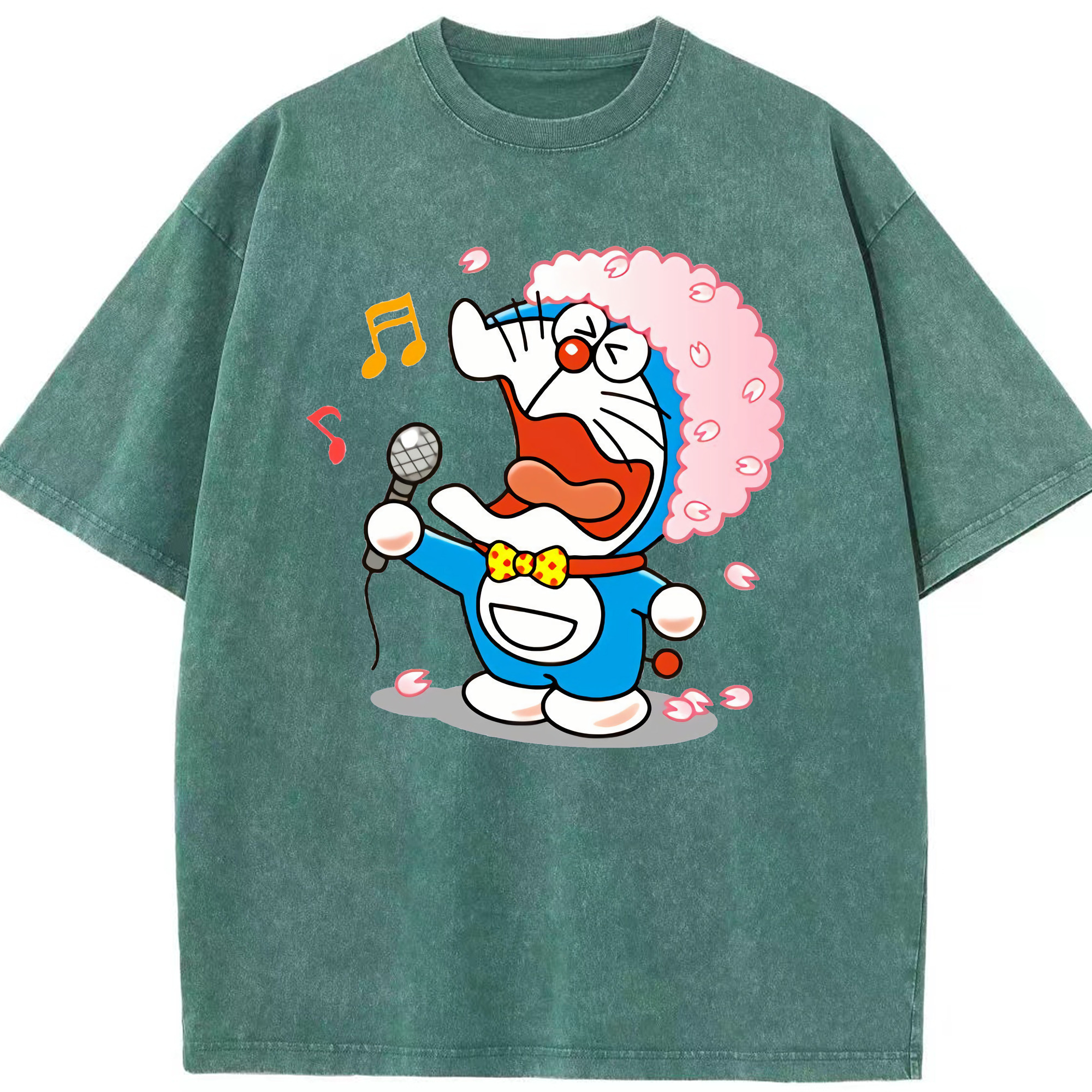 （画像用） ドラえもん Doraemon 綿100% ヴィンテージ風 半袖Tシャツ（フロントプリント）